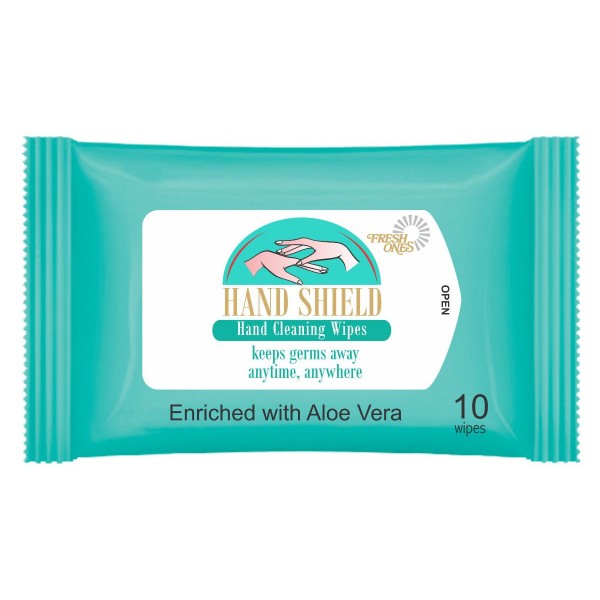 FRESHONES HAND SHIELD Hand Cleaning Wipes 10 N