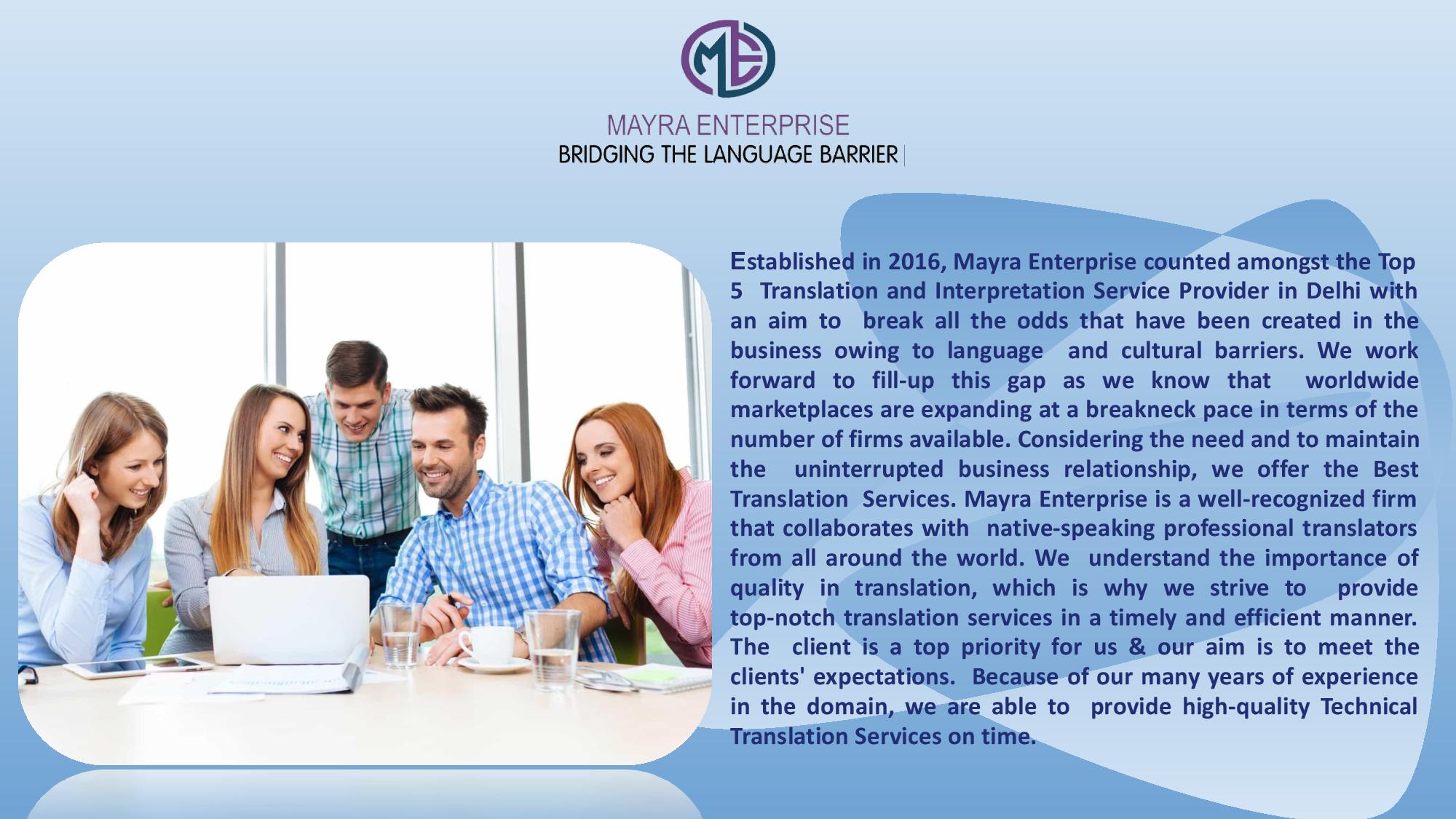 Mayra Enterprise - Services